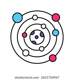 Spiral Galaxy Vector Filled outline illustration style icon. EPS 10 file