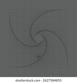 Spiral Geometric Pattern Design Background With Abstract Shapes