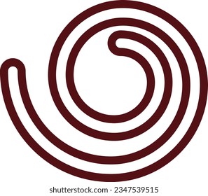 Spiral Glyph Two Color Icon For Personal And Commercial Use.
