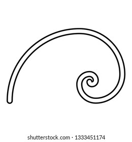 Spiral golden section Golden ratio proportion Fibonacci spiral icon black color outline vector illustration flat style simple image