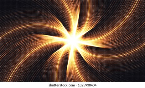 Spiral Golden Technology Background,Digital and Connection Concept design,Vector illustration.