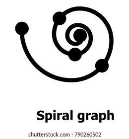 Spiral graph icon. Simple illustration of spiral graph vector icon for web.