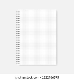 Spiral Graph Ruled Notebook Realistic Mockup Stock Vector (Royalty Free ...