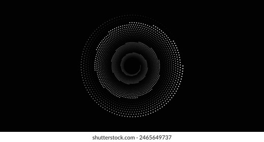 Spiral with gray colors lines as dynamic abstract vector background or logo or icon. spiral circle abstract dot spiral	