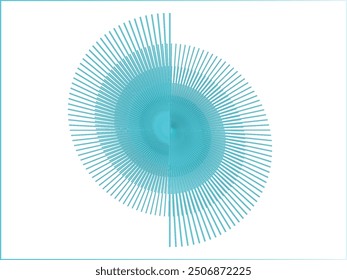 Spiral with gray colors lines as dynamic abstract vector background or logo or icon. Yin and Yang symbol.