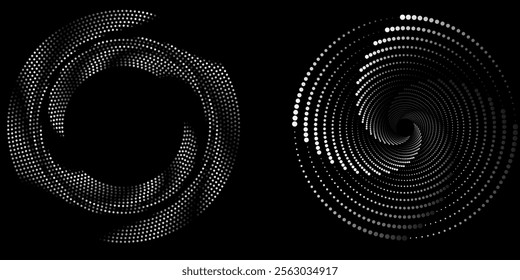 Spiral with gray colors lines as dynamic abstract vector background or logo or icon. spiral circle abstract dot spiral
