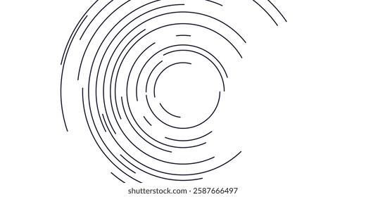 Spiral with gray colors lines as dynamic abstract vector background or logo or icon. Yin and Yang symbol.