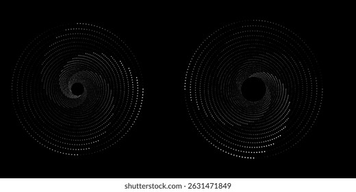 Spiral with gray colors lines as dynamic abstract vector background or logo or icon. spiral circle abstract dot spiral	