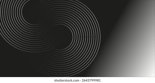 Spirale mit grauen Farblinien als dynamischer abstrakter Vektorhintergrund oder Logo oder Symbol. Spiralkreis abstrakter Punkt Spirale