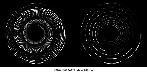 Espiral con líneas de colores grises como fondo de Vector abstracto dinámico o logotipo o icono. círculo espiral punto abstracto espiral 