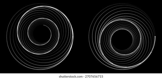 Espiral con líneas de colores grises como fondo de Vector abstracto dinámico o logotipo o icono. círculo espiral punto abstracto espiral 