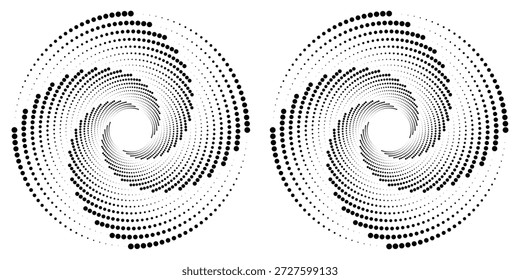 Espiral con líneas de colores grises como fondo de Vector abstracto dinámico o logotipo o icono. círculo espiral punto abstracto espiral	