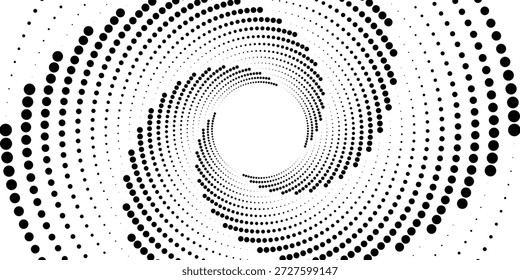 Espiral com linhas de cores cinzas como plano de fundo vetorial abstrato dinâmico ou logotipo ou ícone. círculo espiral abstrato ponto espiral	