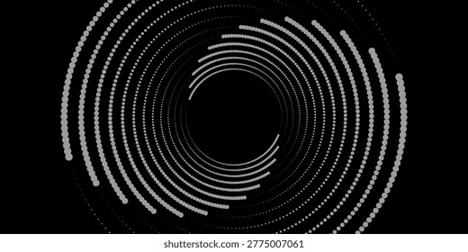 Spiral with gray colors lines as dynamic abstract vector background or logo or icon. spiral circle abstract dot spiral