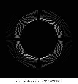 Spiral with gray lines different colors as dynamic abstract vector background or logo or icon. Yin and Yang symbol.