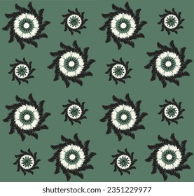 Spiral with green colors lines as dynamic abstract vector background or logo or icon. Yin and Yang symbol.
