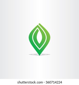 spiral green leaf logo vector abstract business icon bio