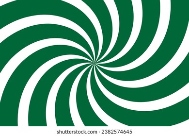 Spiral green and white twist background