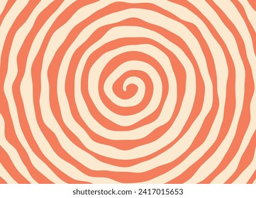 Spiral groovy psychedelic vector background