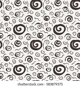 Spiral grunge seamless pattern.