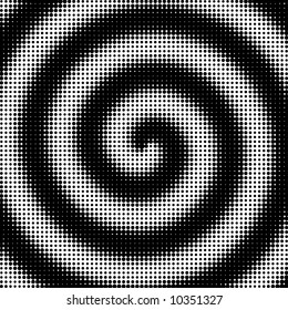 Spiral Halftone Background - Vector