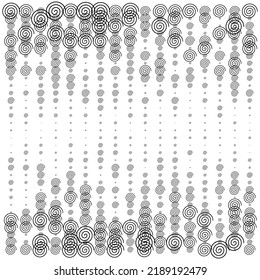 Spiral halftone gradient random pattern background. Vector illustration.