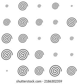 Spiral halftone random pattern background. Vector illustration.