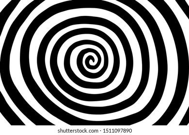 Espiral ilustración vectorial dibujada a mano estilo minimalismo abstracto contraste blanco negro