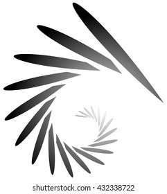 Spiral, helix, snail shape. 