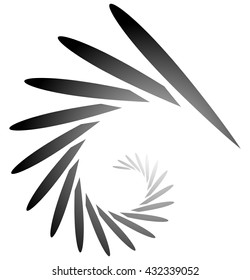 Spiral, helix, snail shape. 