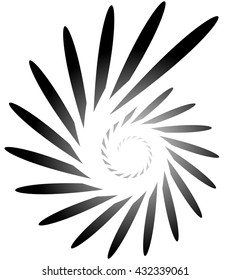 Spiral, helix, snail shape. 