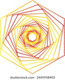 Spiral Hex Design Vector Background