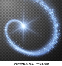 Spiral holiday vector background with shiny bokeh. Eps10.