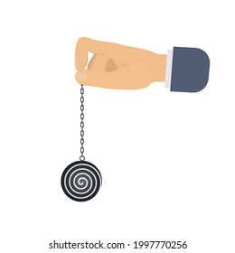 Spiral of hypnosis. Hypnotize, vector illustration