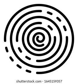 Spiral hypnosis icon. Outline spiral hypnosis vector icon for web design isolated on white background