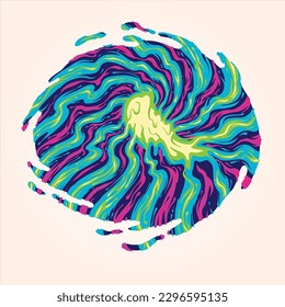 Espiral hipnótica ilusión óptica trippy ilustración de fondo vector para el logotipo de su trabajo, camiseta de mercancía, pegatinas y diseños de etiquetas, afiche, tarjetas de felicitación marca de empresa de publicidad