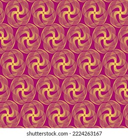 Spiral İllusional Hypnotic Shuriken Vector Monochrome Illustration seamless pattern designed for plaid skirt suitable for printing on surface Star and Galaxy Basic Stars, Star Vector Fushia