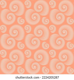 Spiral Hypnotic Vector Sea Shell Marine Illustration Nahtlose Muster, Meer, Muschel, Sterne, Marmor, Vertikal und Horizontal Muster, geeignet für den Druck auf der Oberfläche für Modeboute 