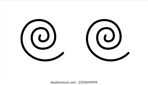 Spiral Icon collection in filled and stroke style.