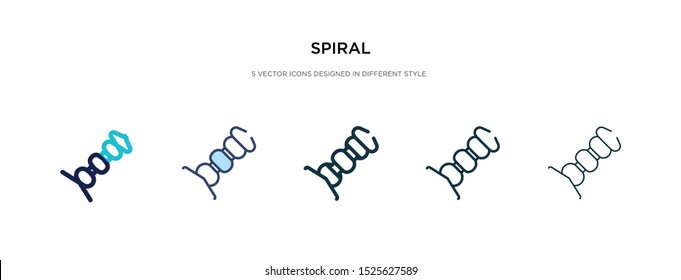 spiral icon in different style vector illustration. two colored and black spiral vector icons designed in filled, outline, line and stroke style can be used for web, mobile, ui