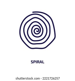 spiral icon from geometric figure collection. Thin linear spiral, geometric, circle outline icon isolated on white background. Line vector spiral sign, symbol for web and mobile