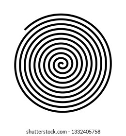 Spiral icon. Helix and scroll, curl, loop symbol. 