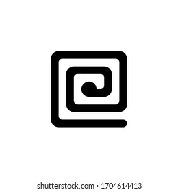 Spiral icon. Helix and scroll, curl, loop symbol. Flat design. Stock - Vector illustration