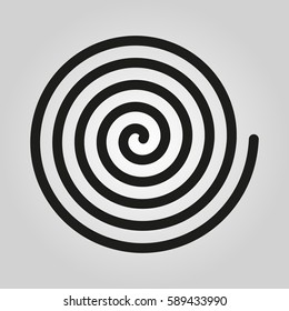 Spiral icon. Helix and scroll, gyre, curl, loop symbol. Flat design. Stock - Vector illustration