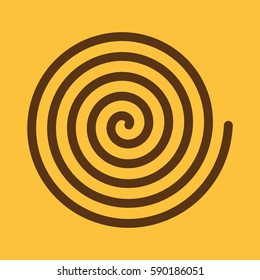 Spiral icon. Helix and scroll, gyre, curl, loop symbol. Flat design. Stock - Vector illustration