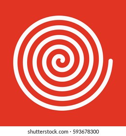 Spiral icon. Helix and scroll, gyre, curl, loop symbol. Flat design. Stock - Vector illustration