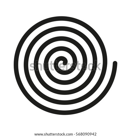 Spiral icon. Helix and scroll, gyre, curl, loop symbol. Flat design. Stock - Vector illustration