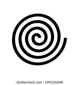 Spiral icon isolated on white background.