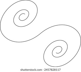 Spiral-Icon-Verbindung, schlicht und Design