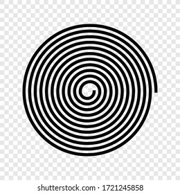 Spiralsymbol auf transparentem Raster
